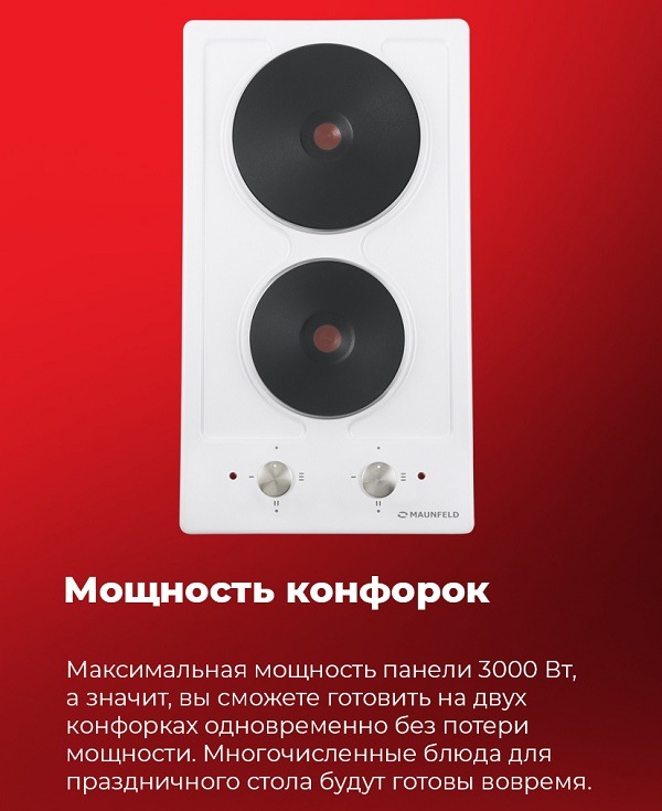 Мощность конфорок