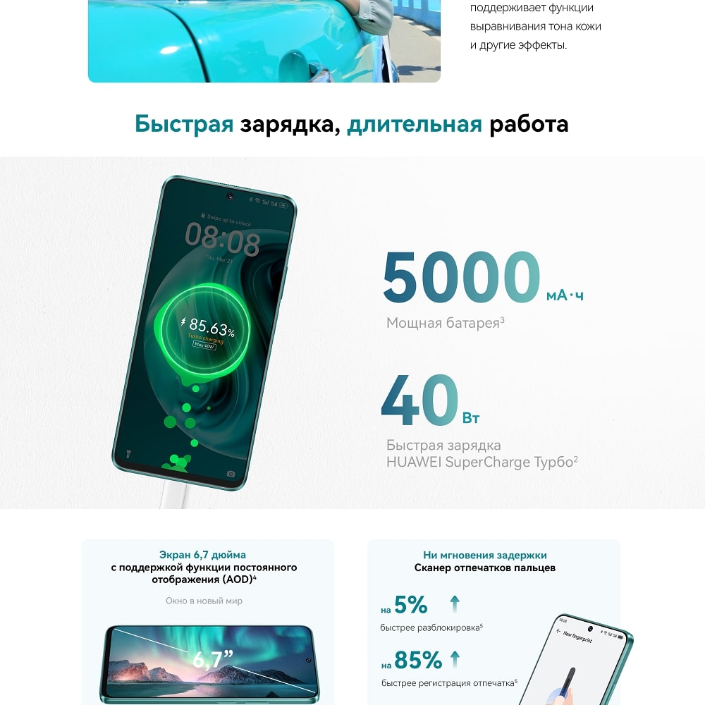 Huawei nova 12i 8GB/256Gb (CTR-L81) Быстрая зарядка