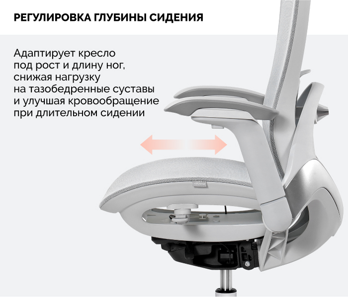 регулировка глубины сидения