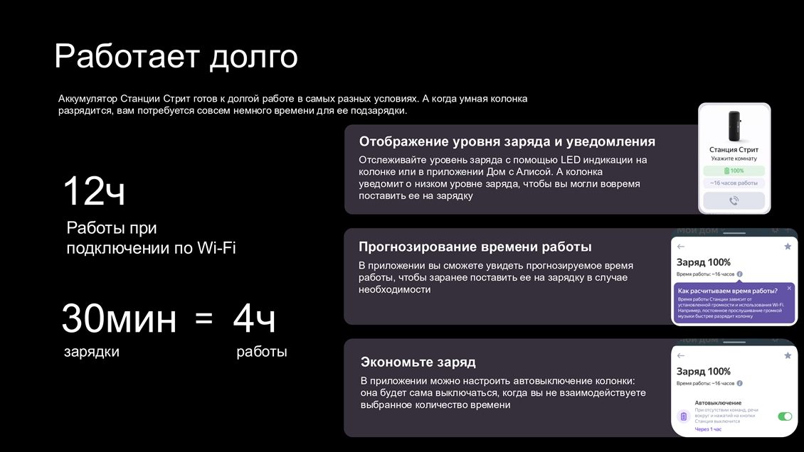 Работает долго