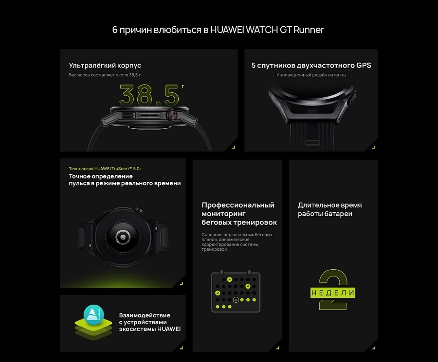 6 причин влюбиться в HUAWEI WATCH GT Runner