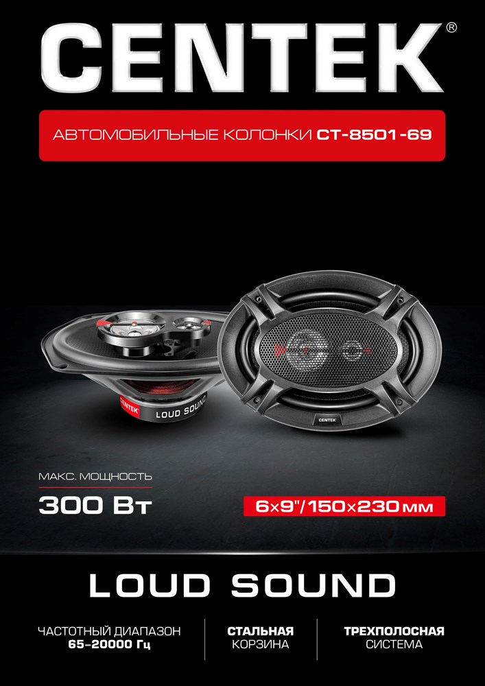 CENTEK CT-8501-69 Автомобильные колонки