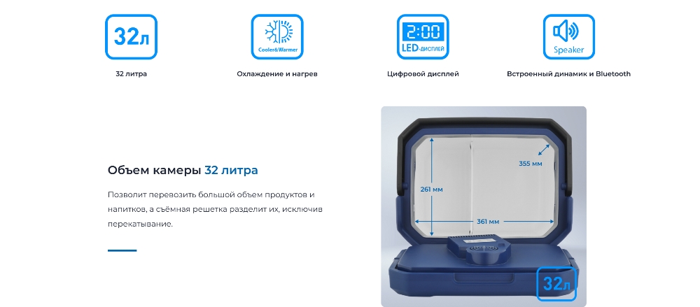 Объем 32 литра