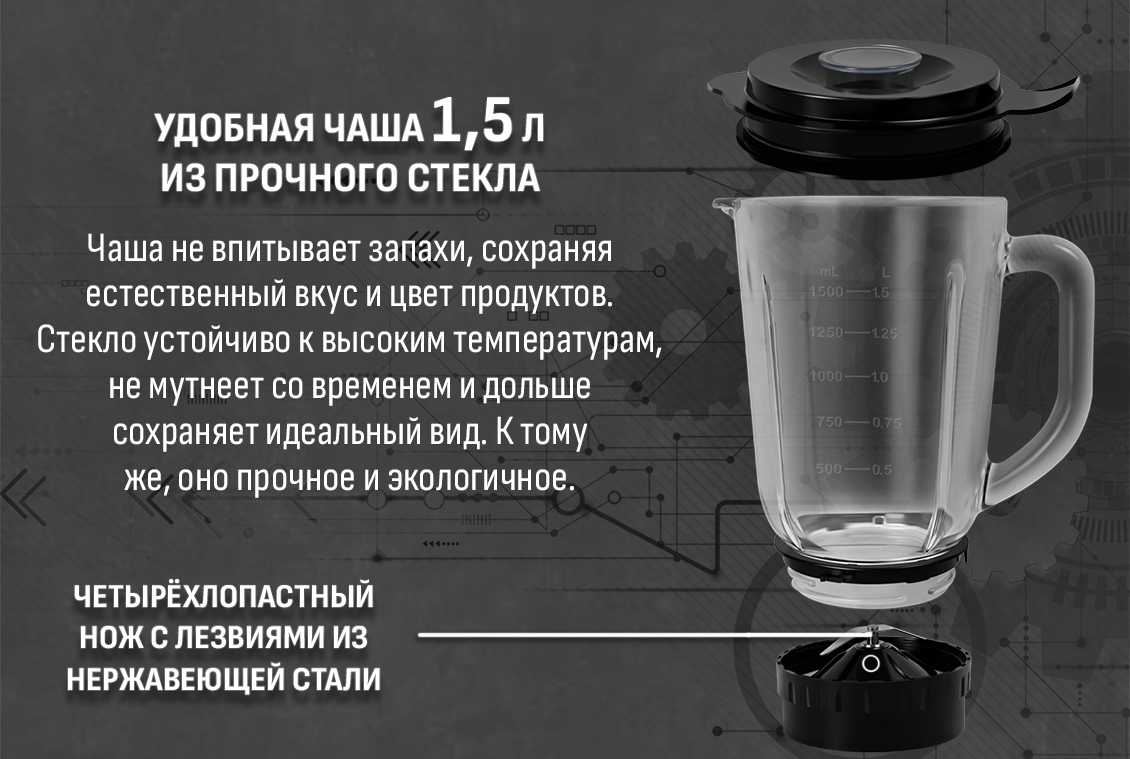 удобная чаша 1.5л