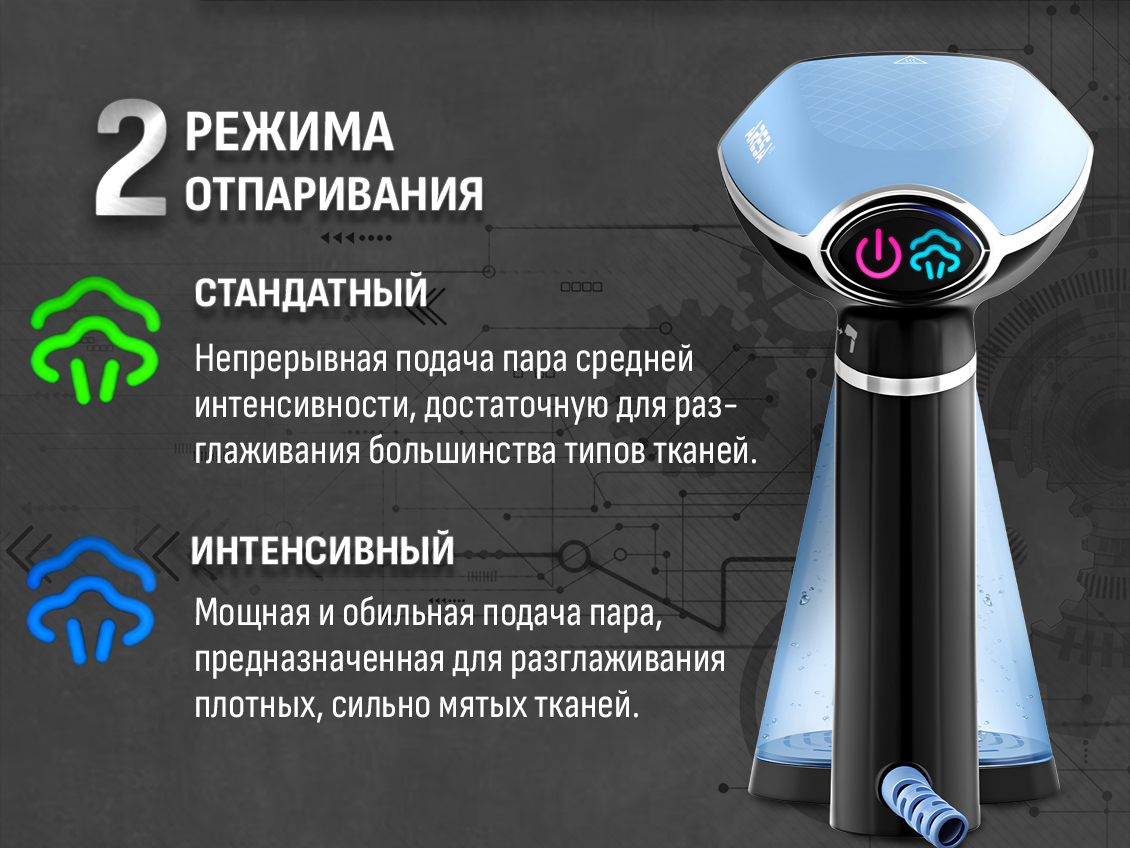 2 режима отпаривания 