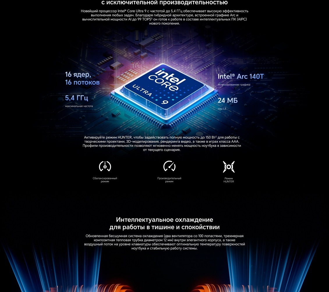 Honor MagicBook Pro 16 DRB-P 5301APWK Флагманский процессор