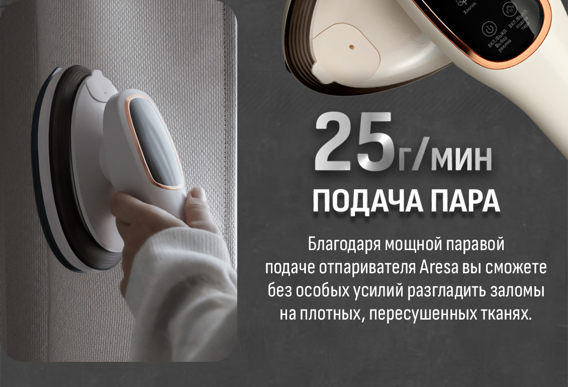 Подача пара 25 г/мин