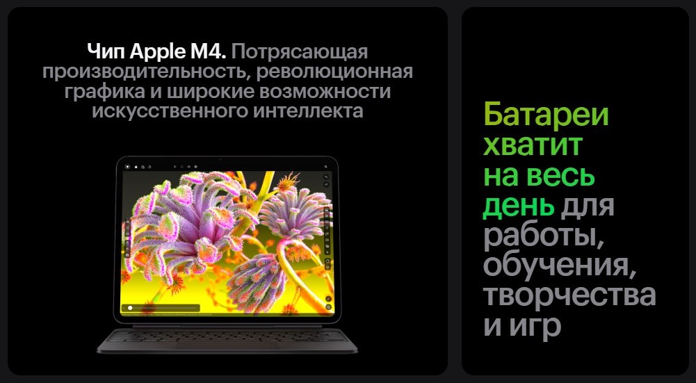 Apple iPad Pro 11 2024 Чип Apple M4
