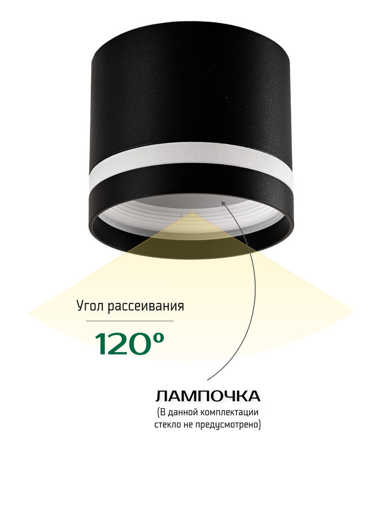 угол рассеивания 120