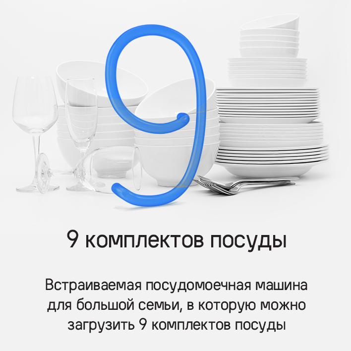 9 комплектов посуды