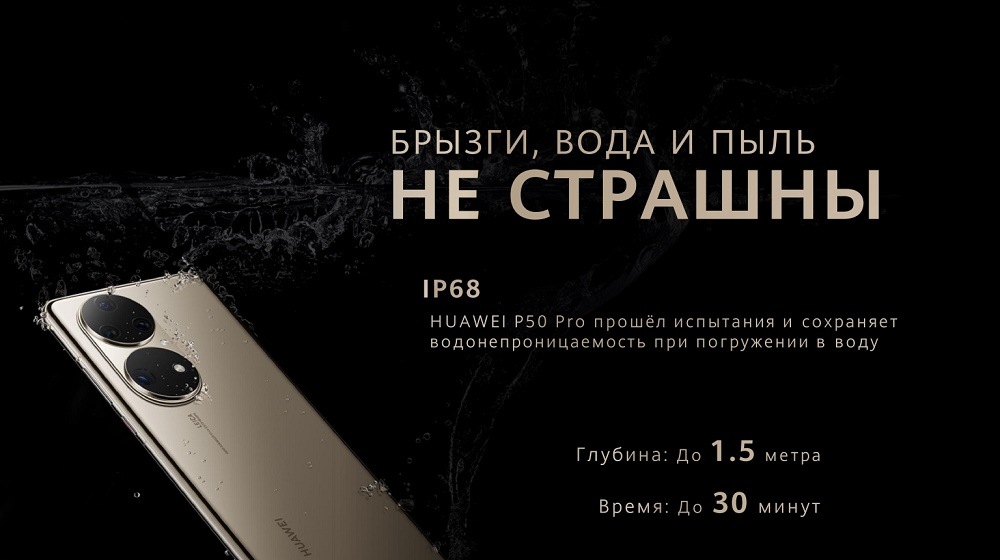 Водонепроницаемость IP68