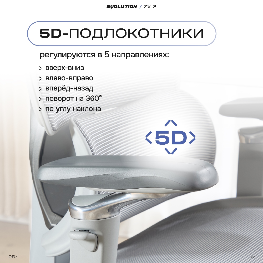 5 наравлений регулировки