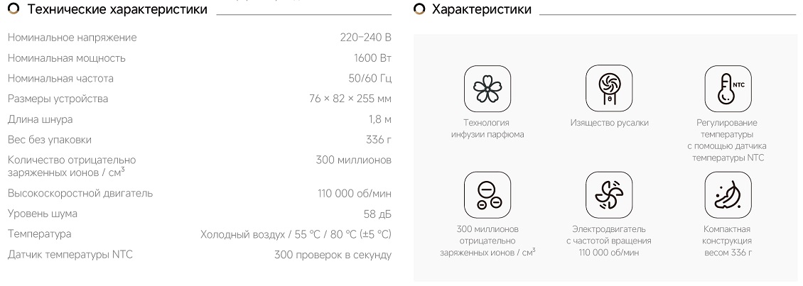 Технические характеристики