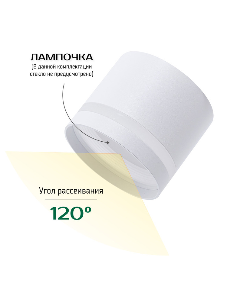 угол рассеивания 120