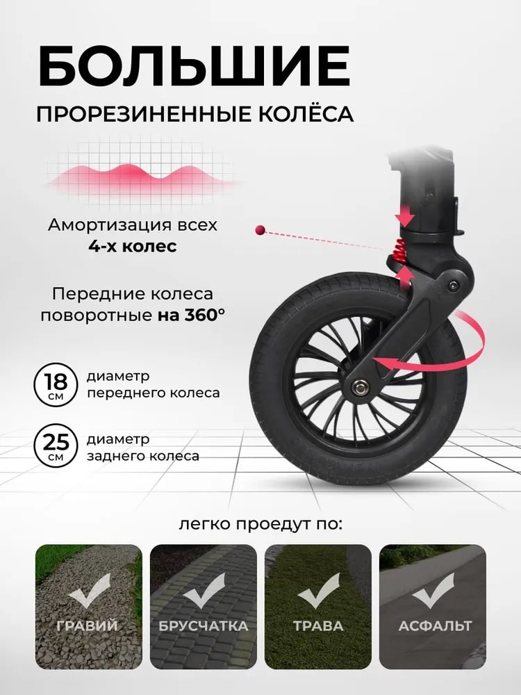 Costa Vita VT-12 большие прорезиненные колеса