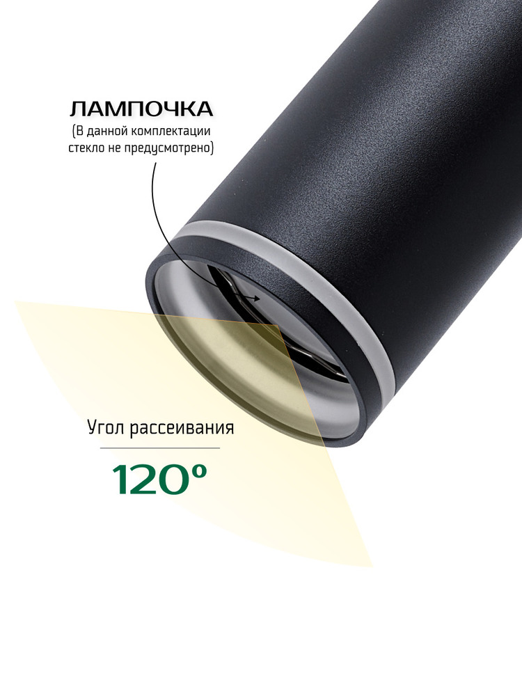 угол рассеивания 120