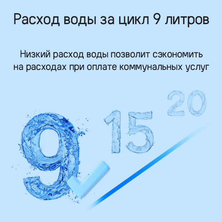 9 литров за цикл