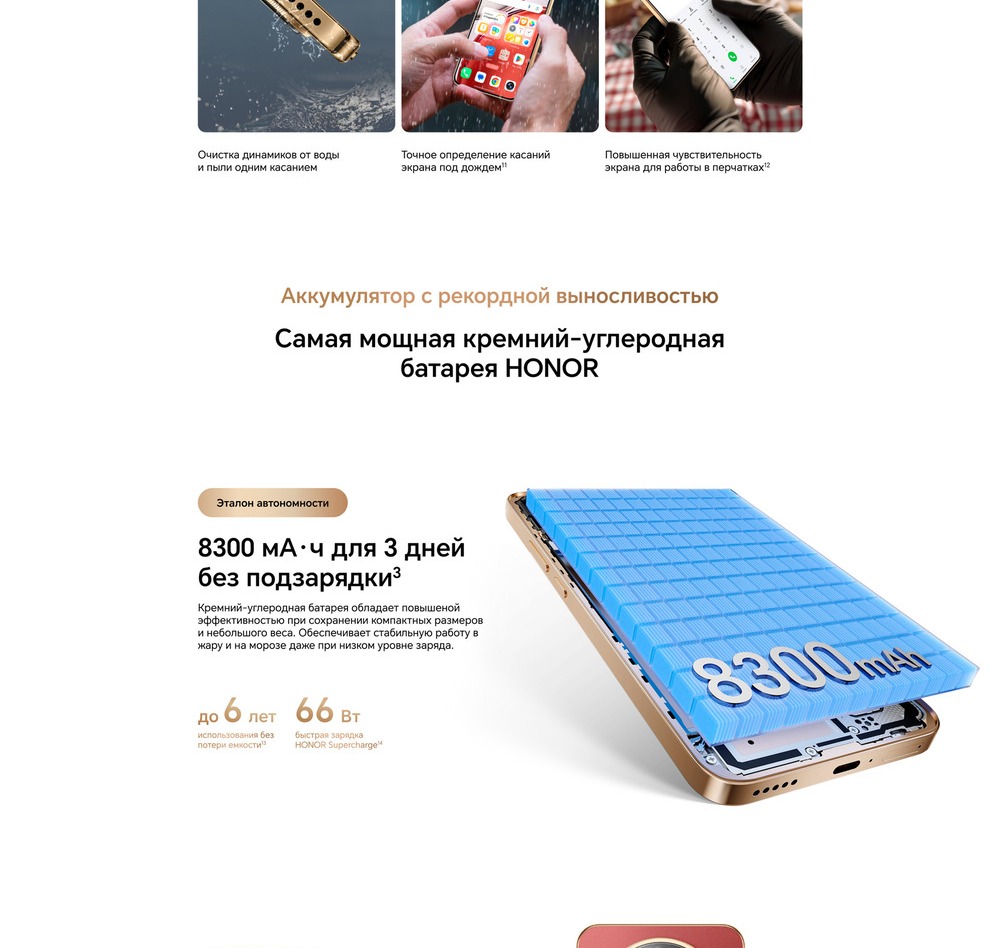Смартфон Honor X9d аккумулятор 8300