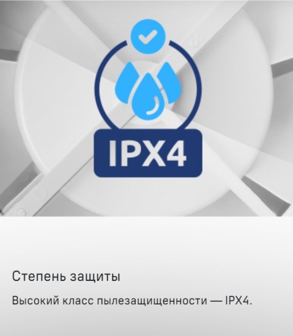 Степень защиты IPX4