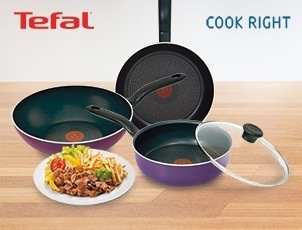 Скидки до 30% на коллекцию посуды TEFAL Cook Right Скидки до 30% на коллекцию посуды TEFAL Cook Right