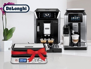 Кофемашина DeLonghi + электрогриль в подарок! Кофемашина DeLonghi + электрогриль в подарок!