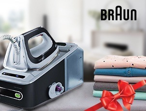 При покупке гладильной системы BRAUN – гладильная доска в подарок! При покупке гладильной системы BRAUN – гладильная доска в подарок!
