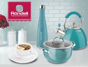 Скидка 10% на комплект посуды RONDELL Turquoise Скидка 10% на комплект посуды RONDELL Turquoise