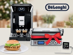 Кофемашина DeLonghi + электрогриль в подарок! Кофемашина DeLonghi + электрогриль в подарок!