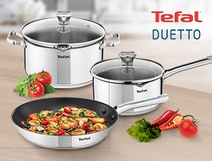 Скидка до 25% на коллекцию посуды TEFAL Duetto! Скидка до 25% на коллекцию посуды TEFAL Duetto!