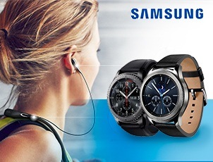 Купи Samsung Gear S3 — получи беспроводные наушники в подарок! Купи Samsung Gear S3 — получи беспроводные наушники в подарок!