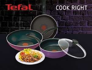 Скидки до 35% на коллекцию посуды TEFAL Cook Right Скидки до 35% на коллекцию посуды TEFAL Cook Right