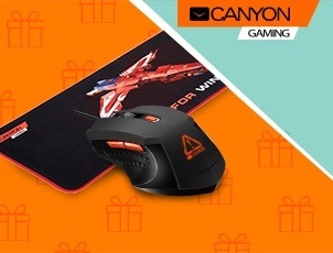 Игровой коврик CANYON + игровая мышь в подарок! Игровой коврик CANYON + игровая мышь в подарок!