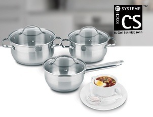 Скидка 25% на набор посуды CS-KOCHSYSTEME Скидка 25% на набор посуды CS-KOCHSYSTEME
