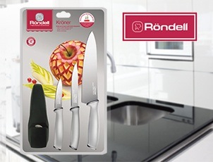 Скидка 20% на набор ножей RONDELL Kroner Скидка 20% на набор ножей RONDELL Kroner