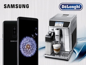 При покупке кофемашины DeLonghi – смартфон Samsung Galaxy S9+ в подарок! При покупке кофемашины DeLonghi – смартфон Samsung Galaxy S9+ в подарок!